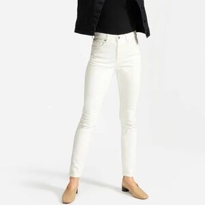 EVERLANE The High Rise Skinny White Denim Jeans Size 28 Regular